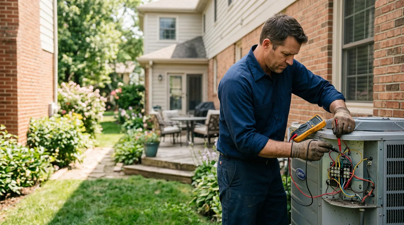 HVAC technician working near Fairview, OK